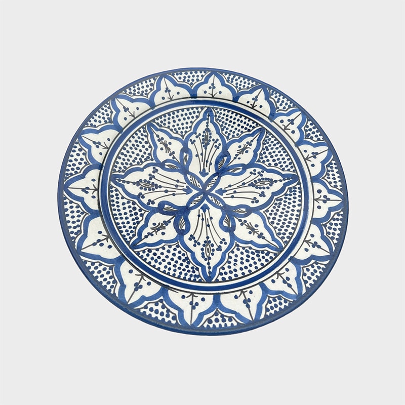 marokkansk fad 26 cm - blå