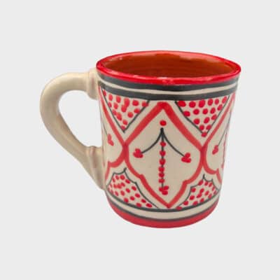marokkansk keramik krus rød