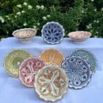 Moroccan ceramic bowl in 12.5 cm with wavy edge - available in several colors