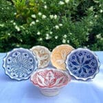 Marokkanische Keramikschale in 12,5 cm mit gewelltem Rand – in mehreren Farben erhältlich