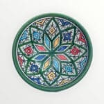 Moroccan ceramic bowl 12 cm dark green star