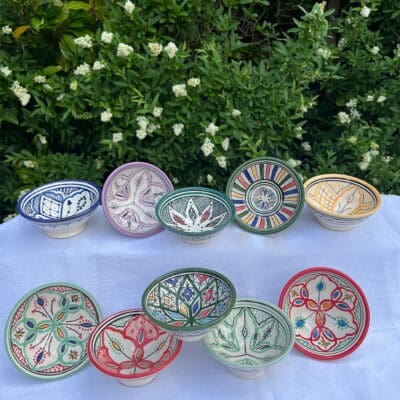 marokkansk keramik skål 12 cm i mange farver