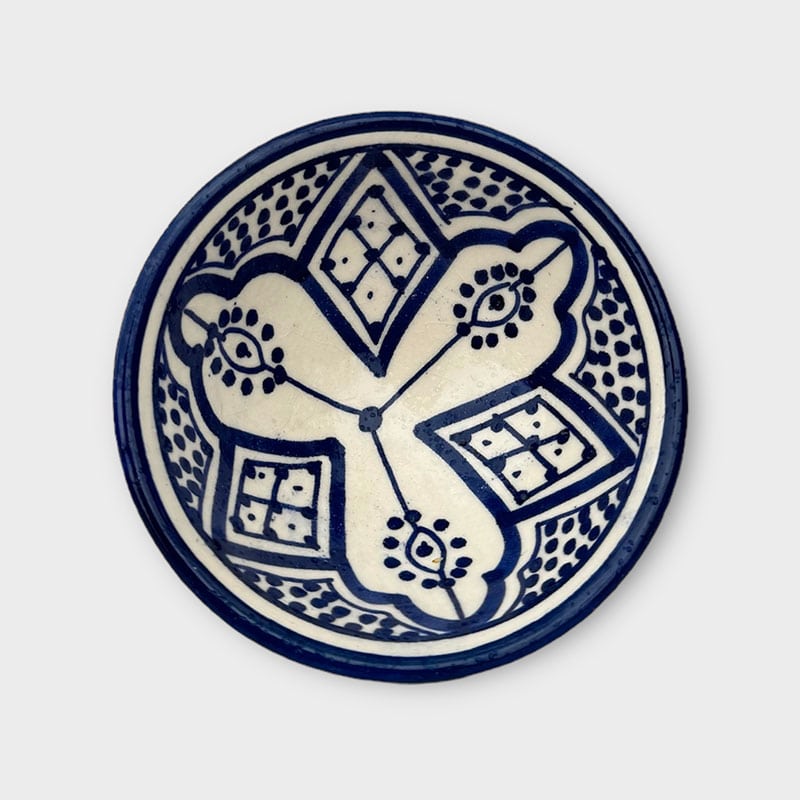 Billede af Marokkansk keramik skål - 10 cm - Blå 2