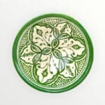 marokkansk keramik skål 18 cm mørkegrøn