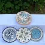 Marokkaans keramisch bord verschillende kleuren