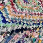 Boucherouite tæppe i smukke farverige nuancer- Måler 143x210 cm