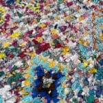 Boucherouite carpet in beautiful colorful shades - Measures 143x210 cm