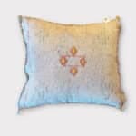 cactus silk cushion cover light blue