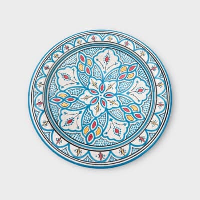 Moroccan dish sky blue 42 cm