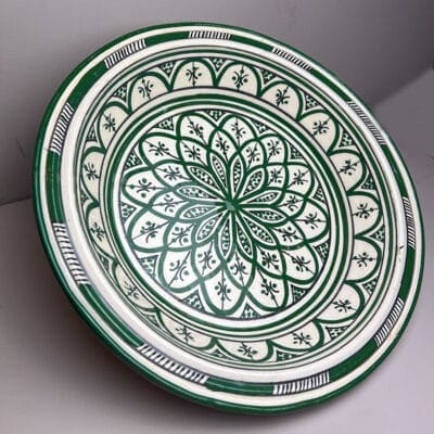Marokkansk keramik fad couscous mørkegrøn