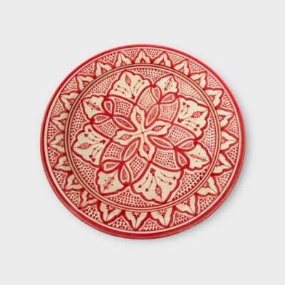 Marockanskt fat_35 cm röd