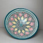 Marockansk keramikskål 26 cm_petroleumfärgad