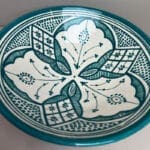 Marokkanische Keramikschale 26 cm_petroleumfarben