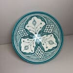 Moroccan ceramic bowl 26 cm_petroleum colored