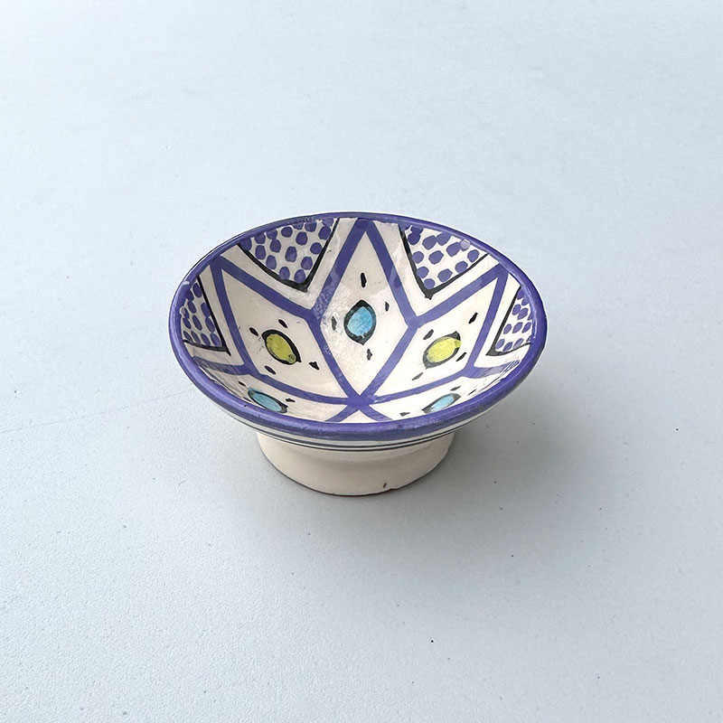 Se Marokkansk keramik skål - 7,5 cm. - Lilla hos Tibladin.dk