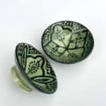 Marokkansk keramik skål_7,5 cm grøn