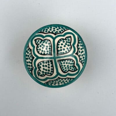 Marokkansk keramik skål_7,5 cm petrol