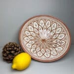 Marokkansk skål 26 cm_brun blomst