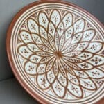 Moroccan bowl 26 cm_brown flower