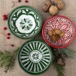 Marokkansk skål_10 cm_grøn rød_julefarver