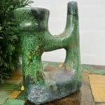 vase en céramique Tamegroute vert foncé