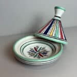 Marokkanske tagines 13 cm_mint med farvede striber