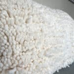 pudebetræk af blødt beni ouarain tæppe i hvid uld