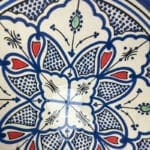 Marokkansk keramik skål 26 cm_blå