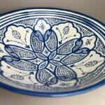Marokkansk keramik skål 26 cm_blå