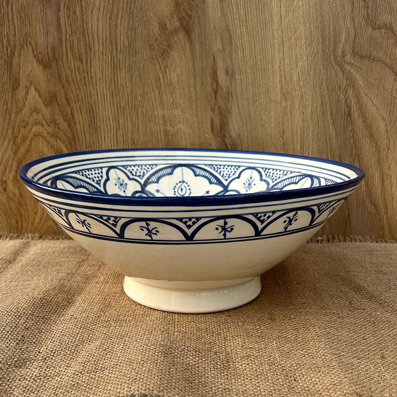 marokkansk skål 32 cm blå