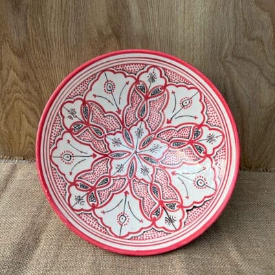 Moroccan bowl 32 cm red