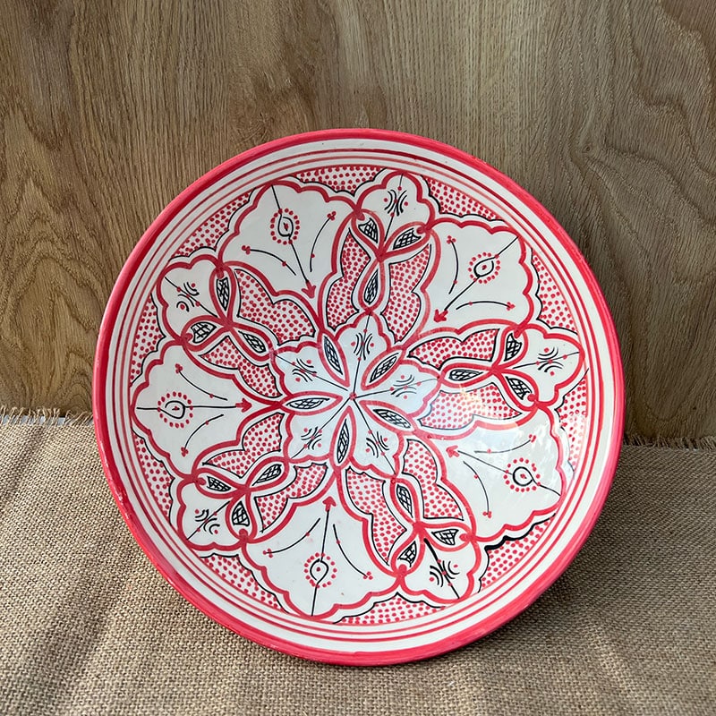 marokkansk skål 32 cm rød