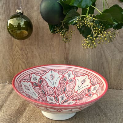 Moroccan bowl 32 cm red