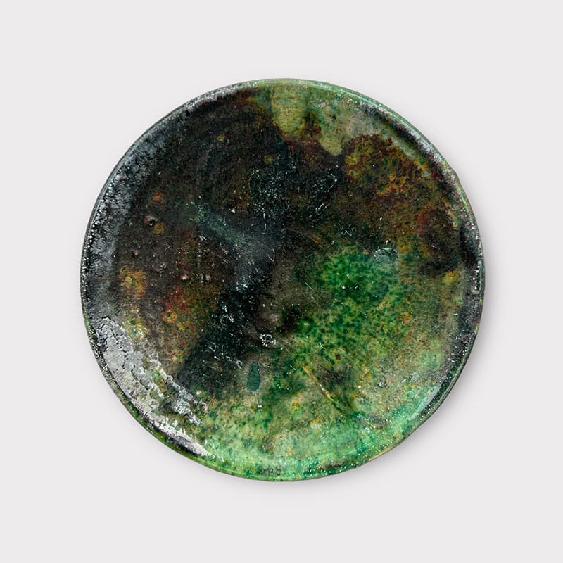 Billede af Små tallerkner i grøn Tamegroute keramik 14-16 cm - V2