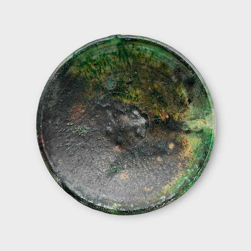 Billede af Små tallerkner i grøn Tamegroute keramik 14-16 cm - V6