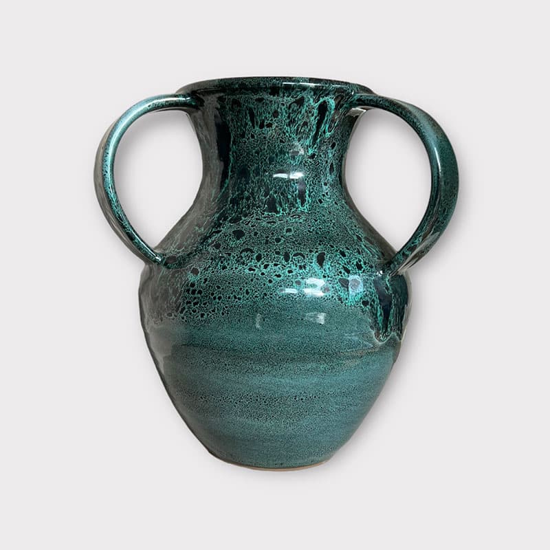 Billede af Vase i grønmeleret stentøj