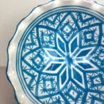 Marockanska vågformade keramikskålar i många olika färger - 16 cm i diameter