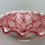 Marokkanske bølgeformet keramikskåle i mange forskellige farver - 16 cm i diameter