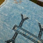 light blue cactus silk cushion motif 4