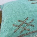 Housse de coussin en soie cactus 40x60 cm en turquoise_motif 1