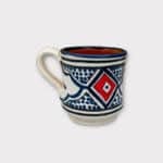 Moroccan mug with handle_dark blue/red