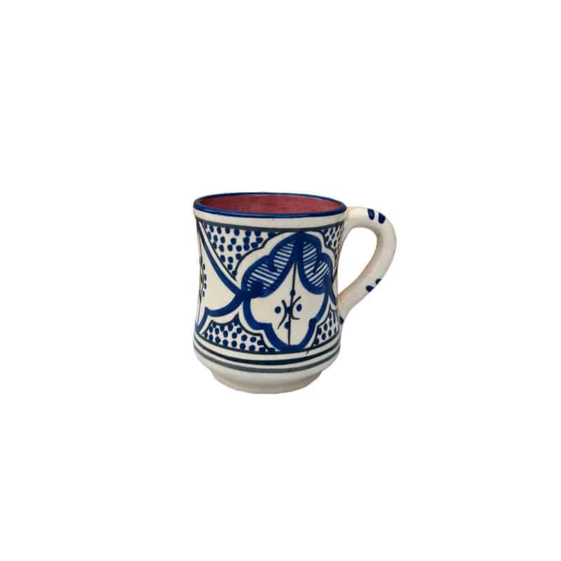Billede af Marokkanske keramik krus med hank - Mørkeblå