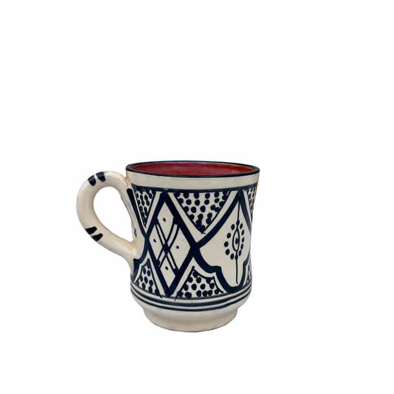 Billede af Marokkanske keramik krus med hank - sort2