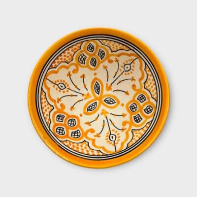 Marokkansk keramik skål_20 cm i gul