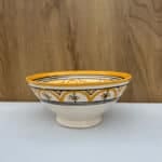 Moroccan ceramic bowl_20 cm in yellow