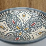 Marokkanische Keramikschale_20 cm in Lavendelblau