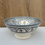 Marokkansk keramik skål_20 cm i lavendelblå