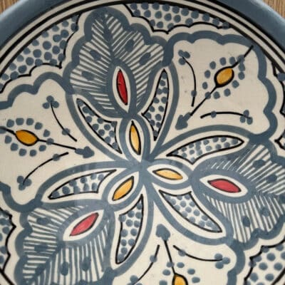 Moroccan ceramic bowl_20 cm in lavender blue