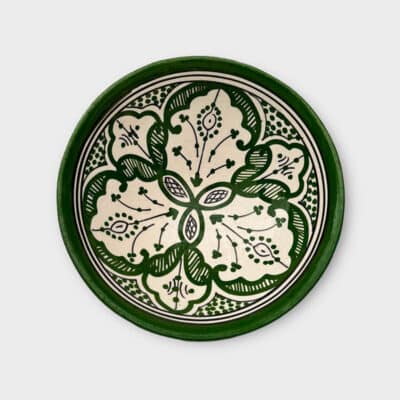 Moroccan ceramic bowl_dark green