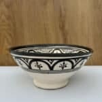 Moroccan ceramic bowl_20 cm in black